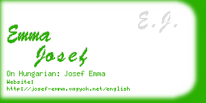 emma josef business card